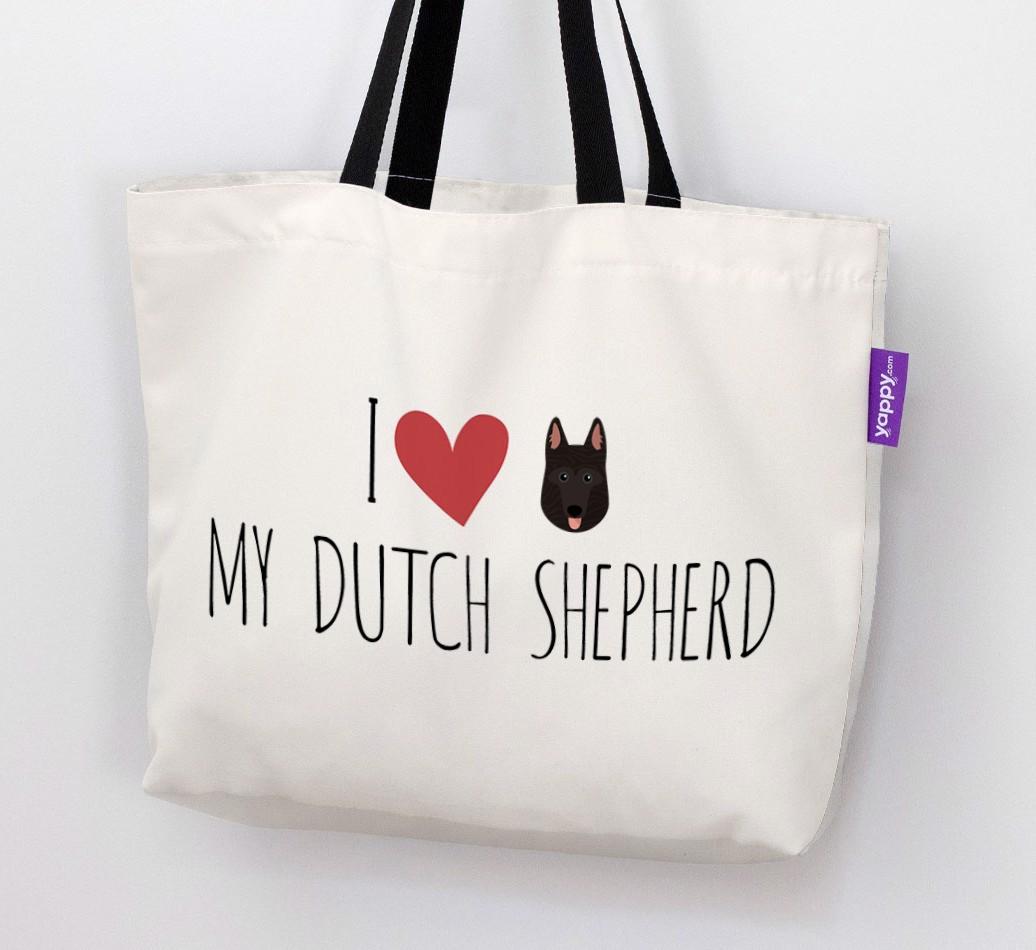 I Love My {breedShortName}: Personalized Canvas Bag
