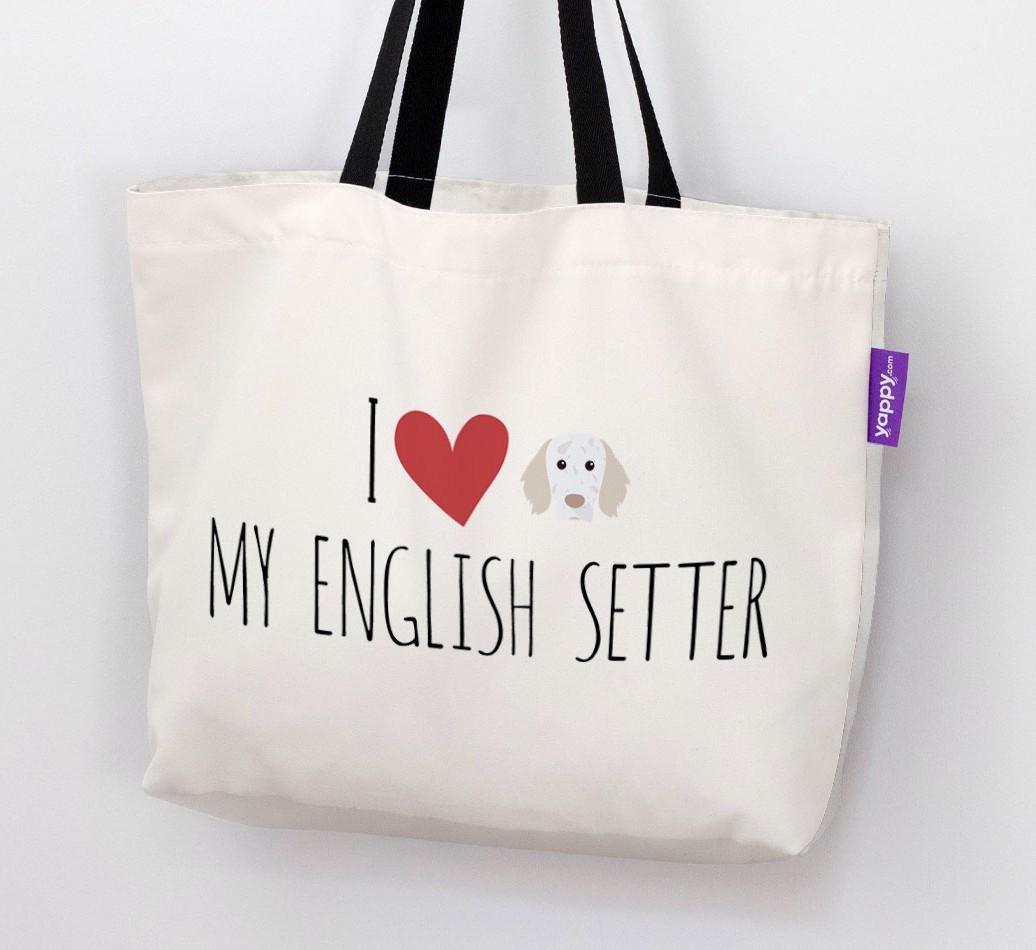 I Love My {breedShortName}: Personalized Canvas Bag