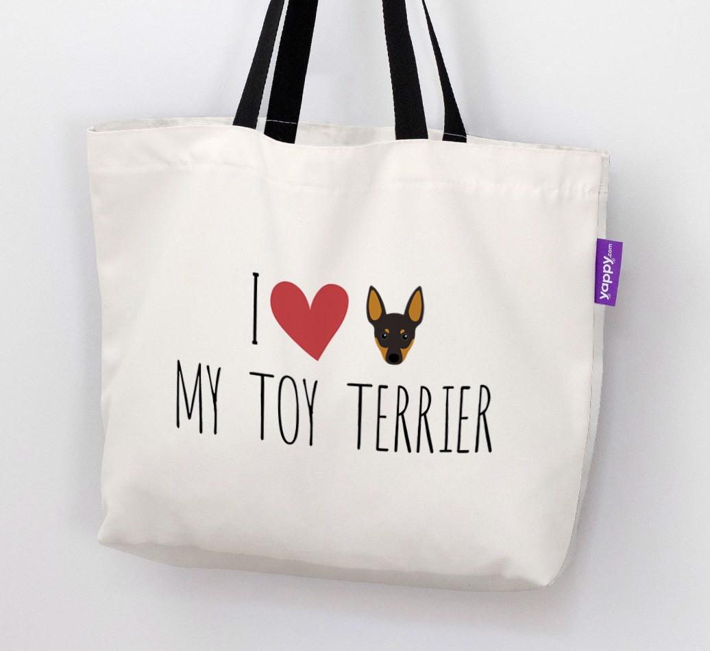 I Love My {breedShortName}: Personalized Canvas Bag