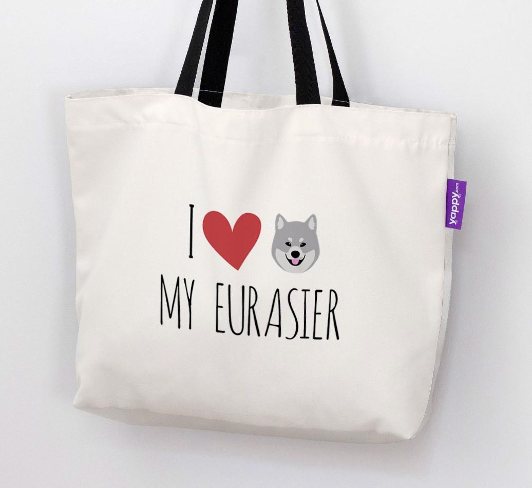 I Love My {breedShortName}: Personalized Canvas Bag