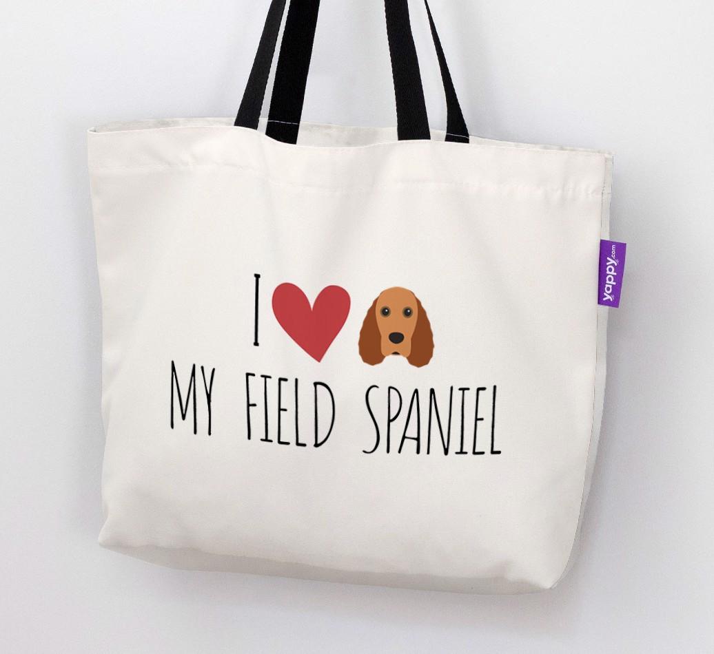 I Love My {breedShortName}: Personalized Canvas Bag