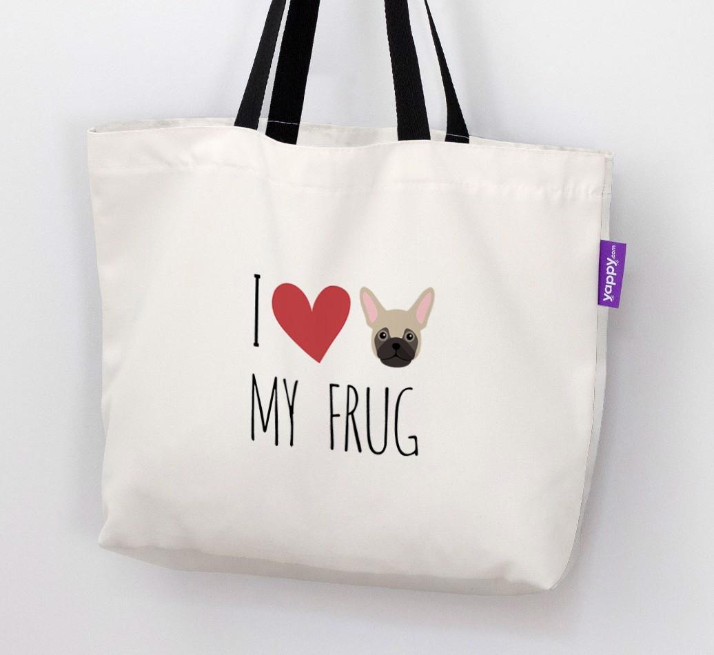 I Love My {breedShortName}: Personalized Canvas Bag