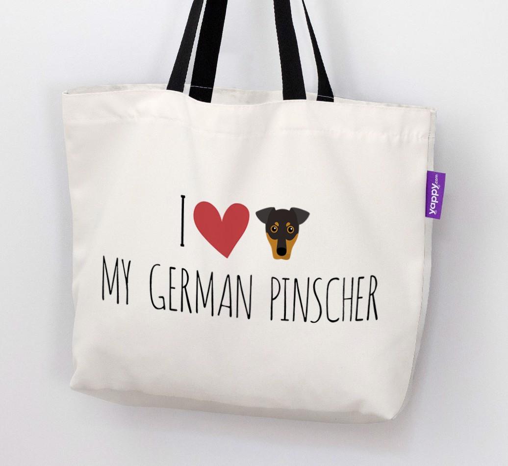 I Love My {breedShortName}: Personalized Canvas Bag