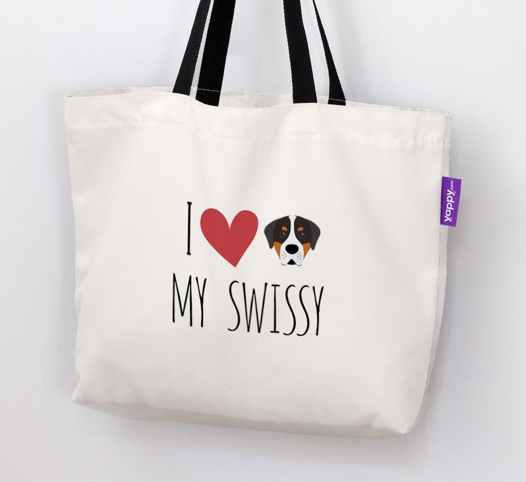 I Love My {breedShortName}: Personalized Canvas Bag