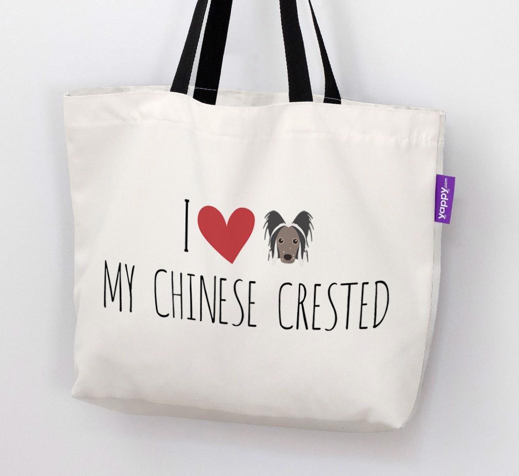 I Love My {breedShortName}: Personalized Canvas Bag