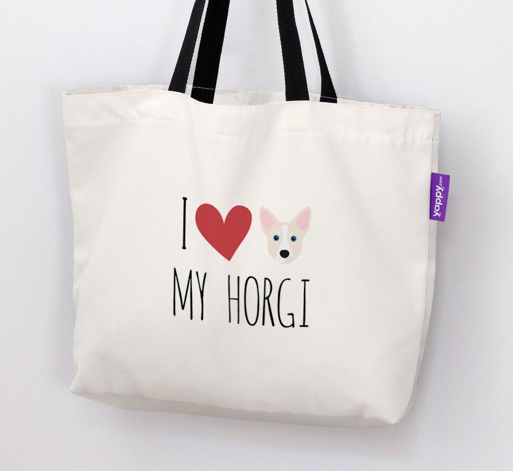 I Love My {breedShortName}: Personalized Canvas Bag