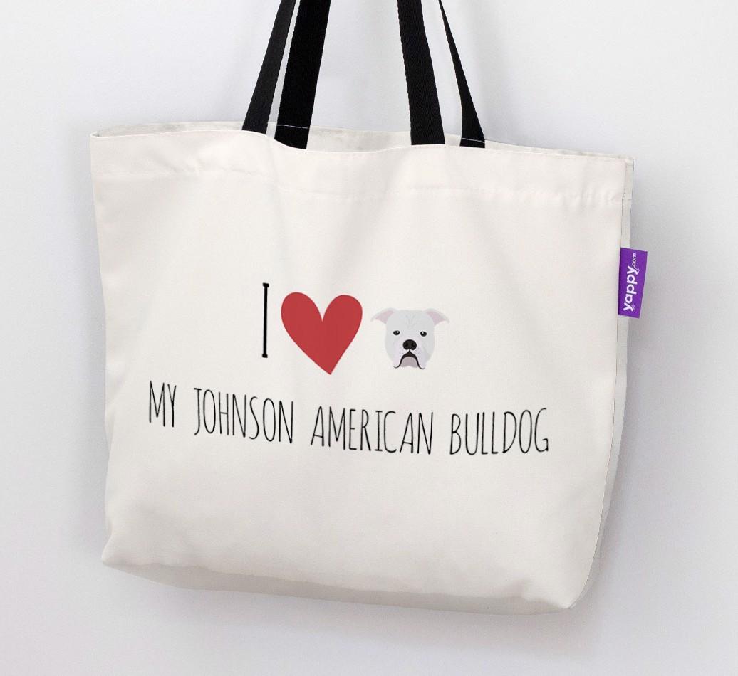 I Love My {breedShortName}: Personalized Canvas Bag