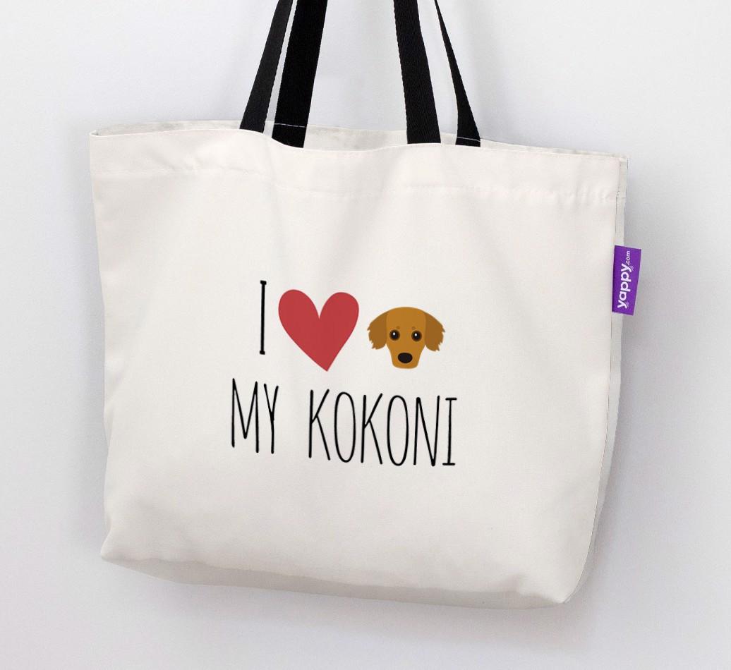 I Love My {breedShortName}: Personalized Canvas Bag