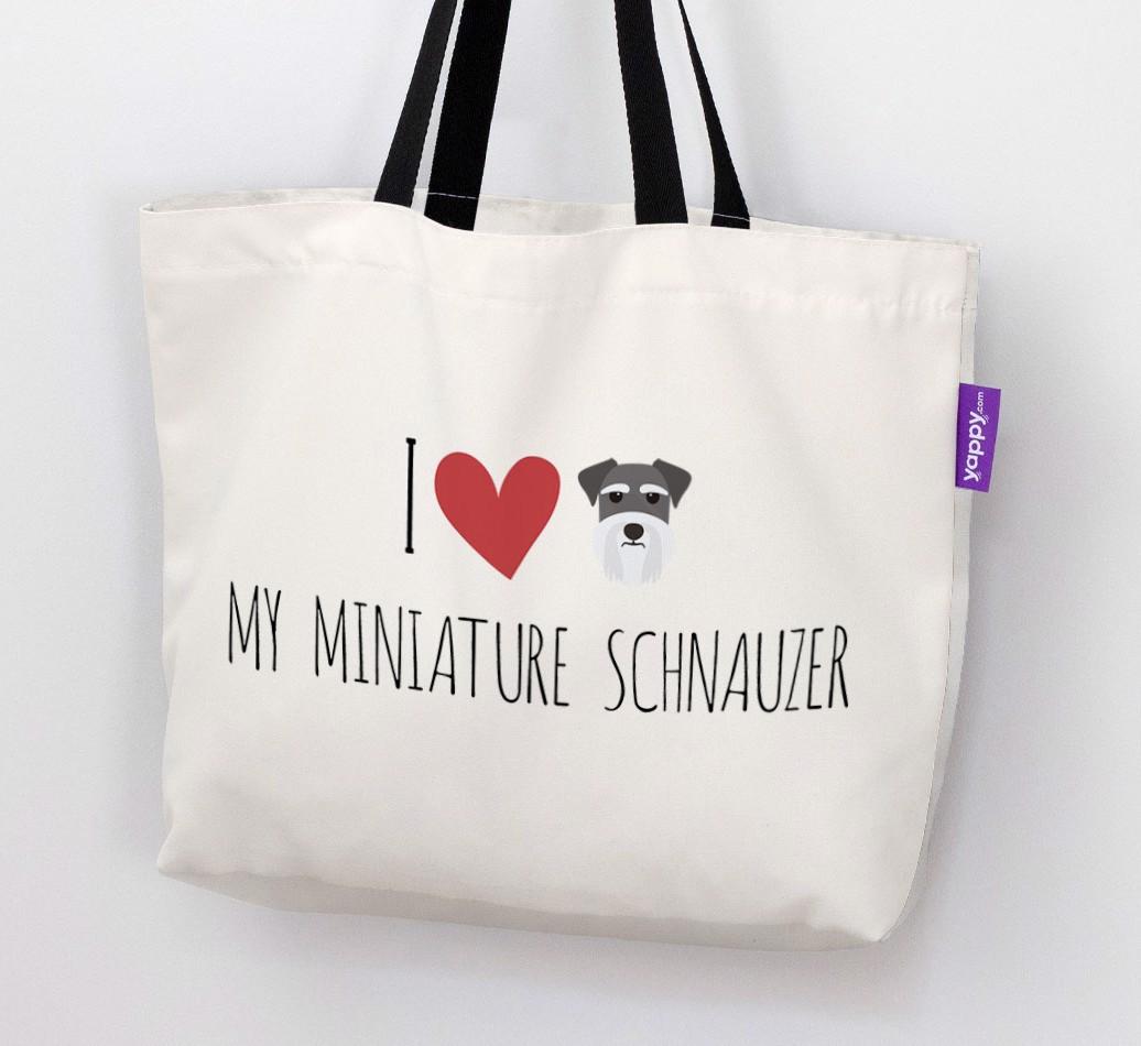 I Love My {breedShortName}: Personalized Canvas Bag