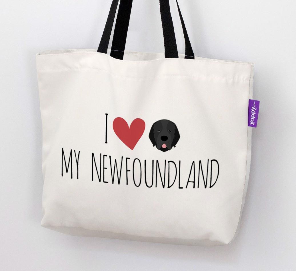 I Love My {breedShortName}: Personalized Canvas Bag