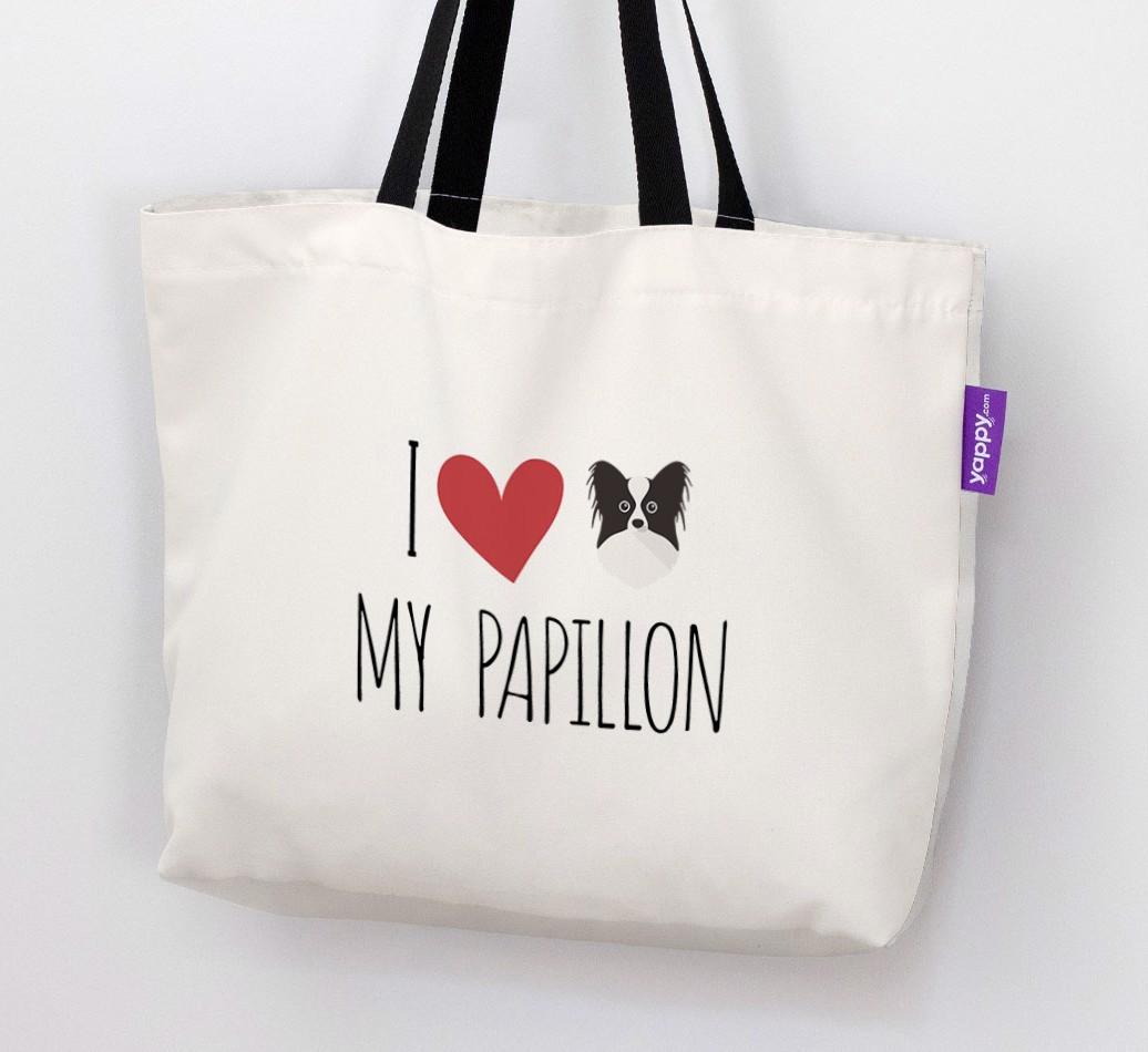 I Love My {breedShortName}: Personalized Canvas Bag