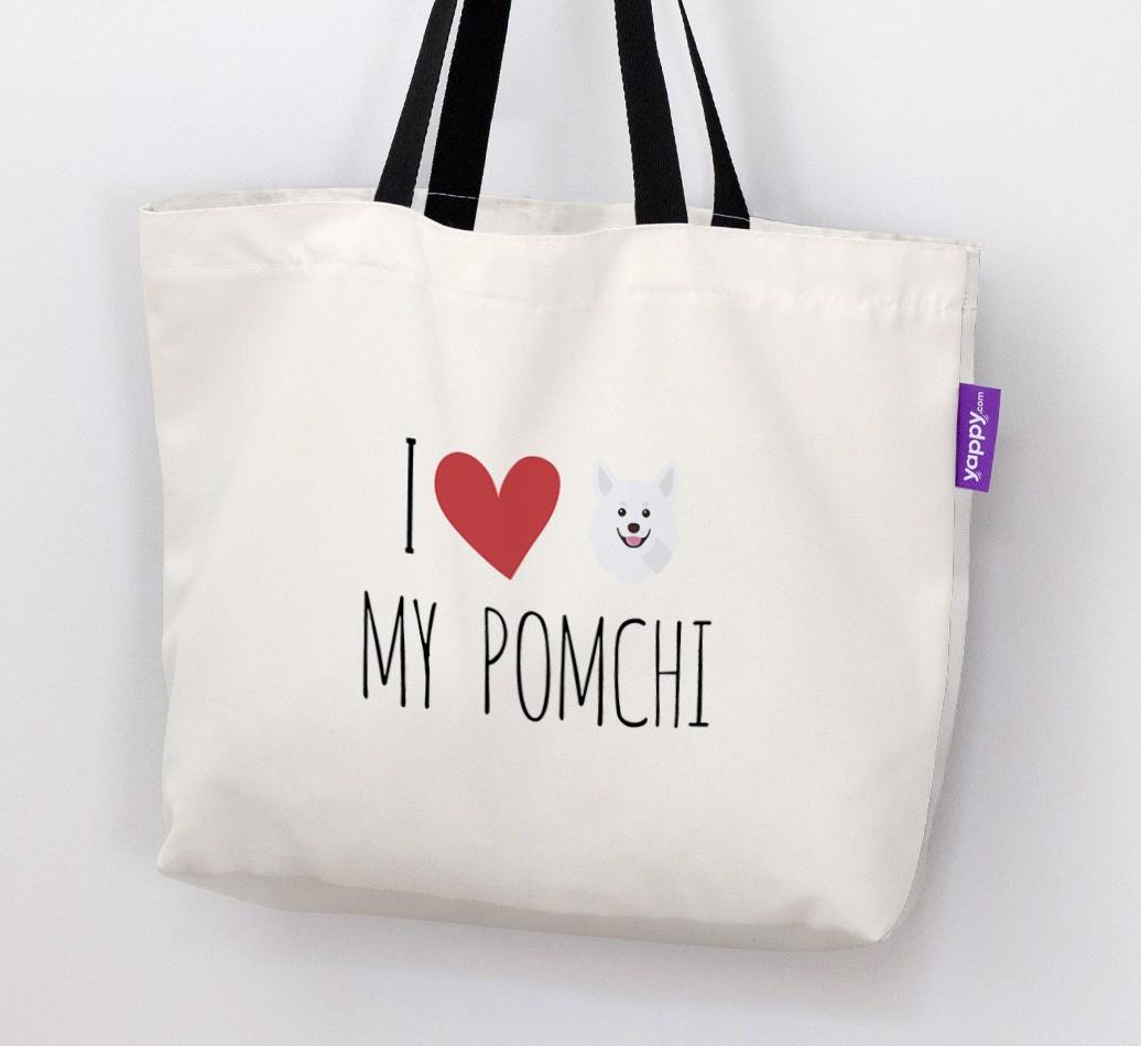 I Love My {breedShortName}: Personalized Canvas Bag