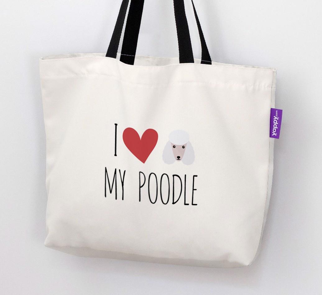 I Love My {breedShortName}: Personalized Canvas Bag