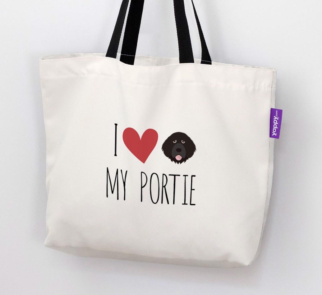 I Love My {breedShortName}: Personalized Canvas Bag