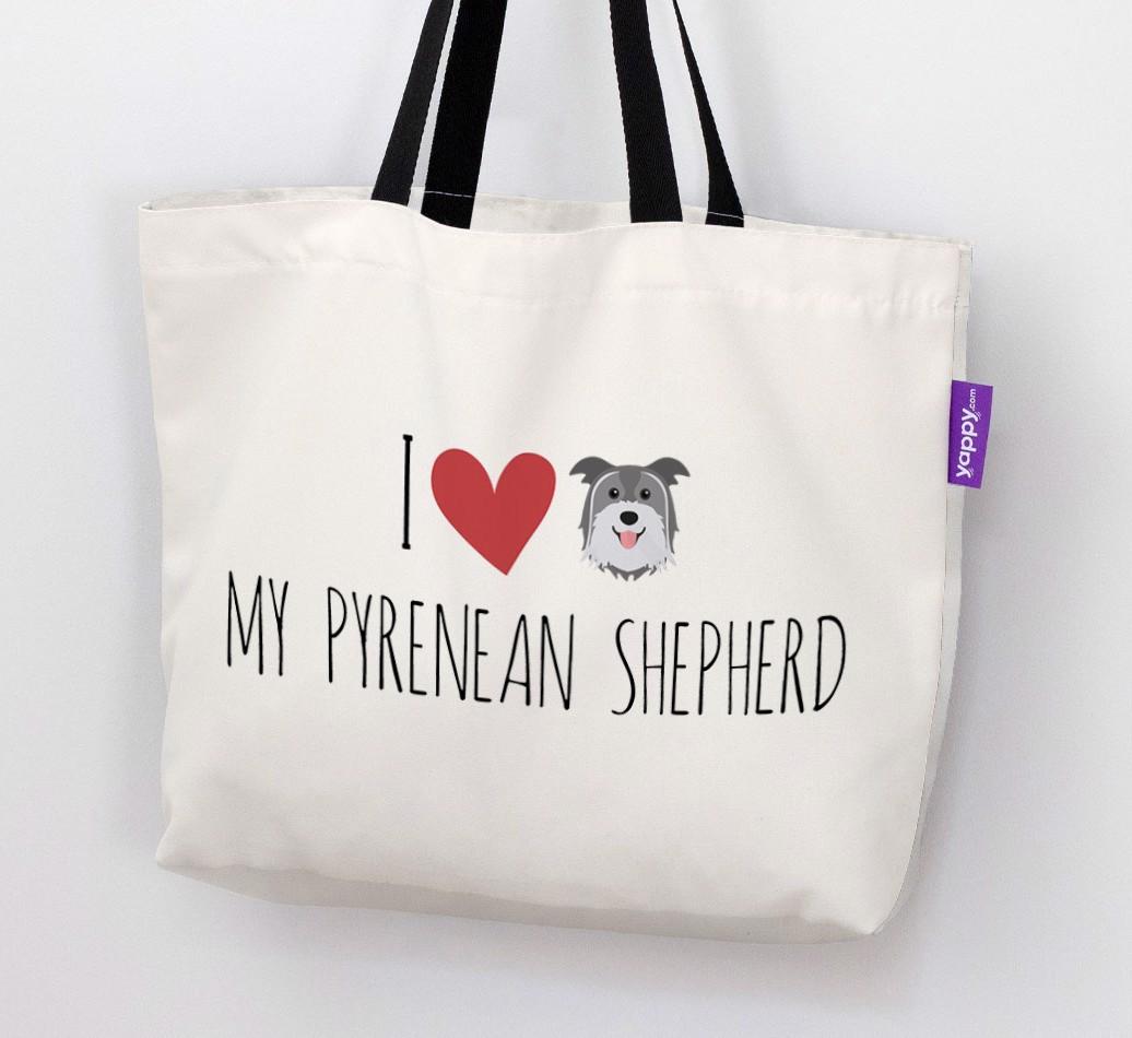 I Love My {breedShortName}: Personalized Canvas Bag