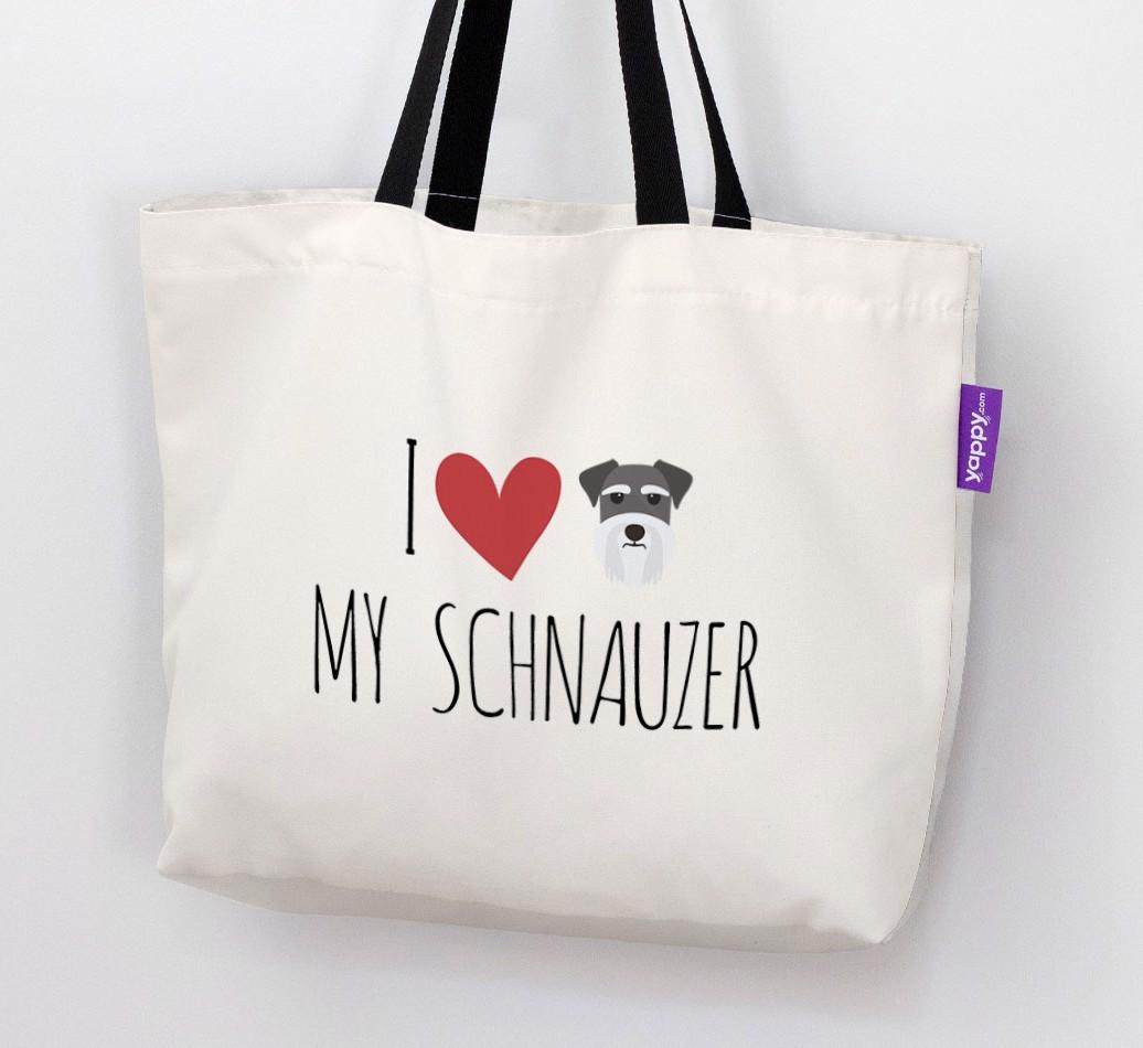 I Love My {breedShortName}: Personalized Canvas Bag