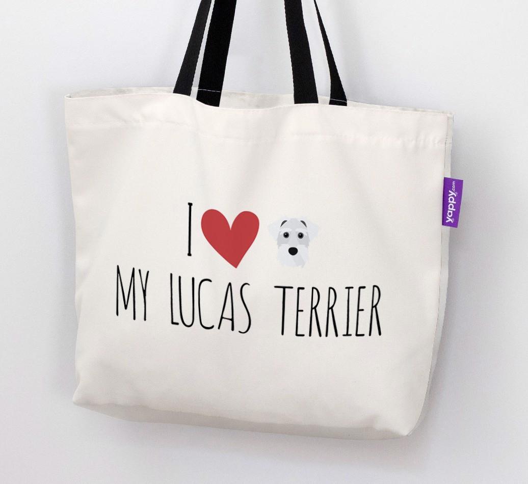 I Love My {breedShortName}: Personalized Canvas Bag