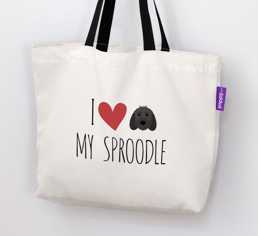 I Love My {breedShortName}: Personalized Canvas Bag