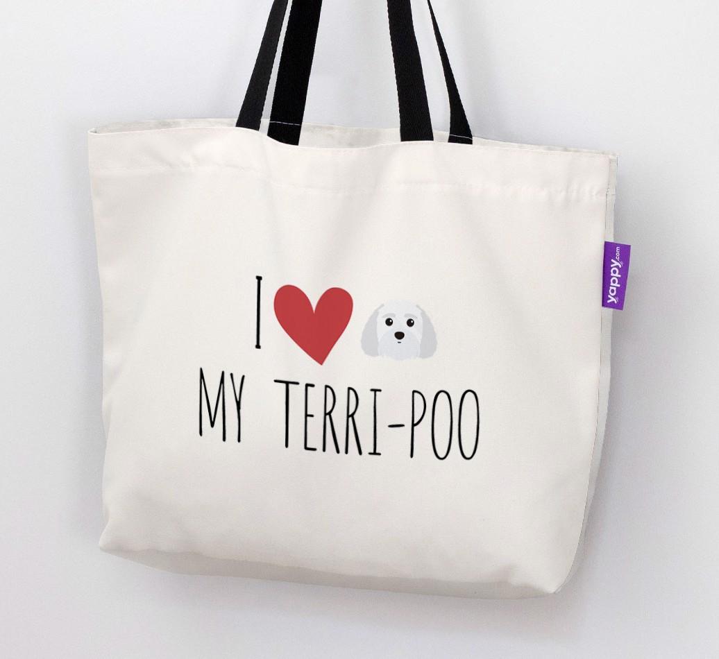 I Love My {breedShortName}: Personalized Canvas Bag