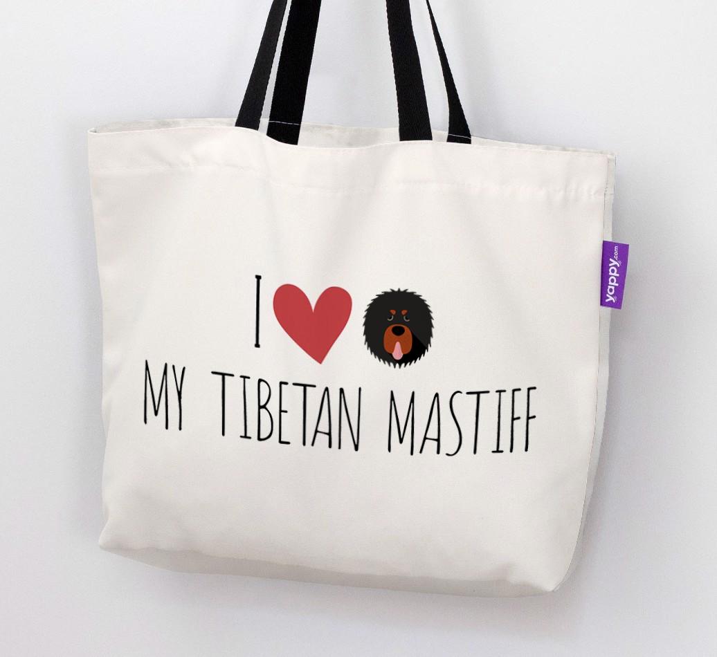 I Love My {breedShortName}: Personalized Canvas Bag