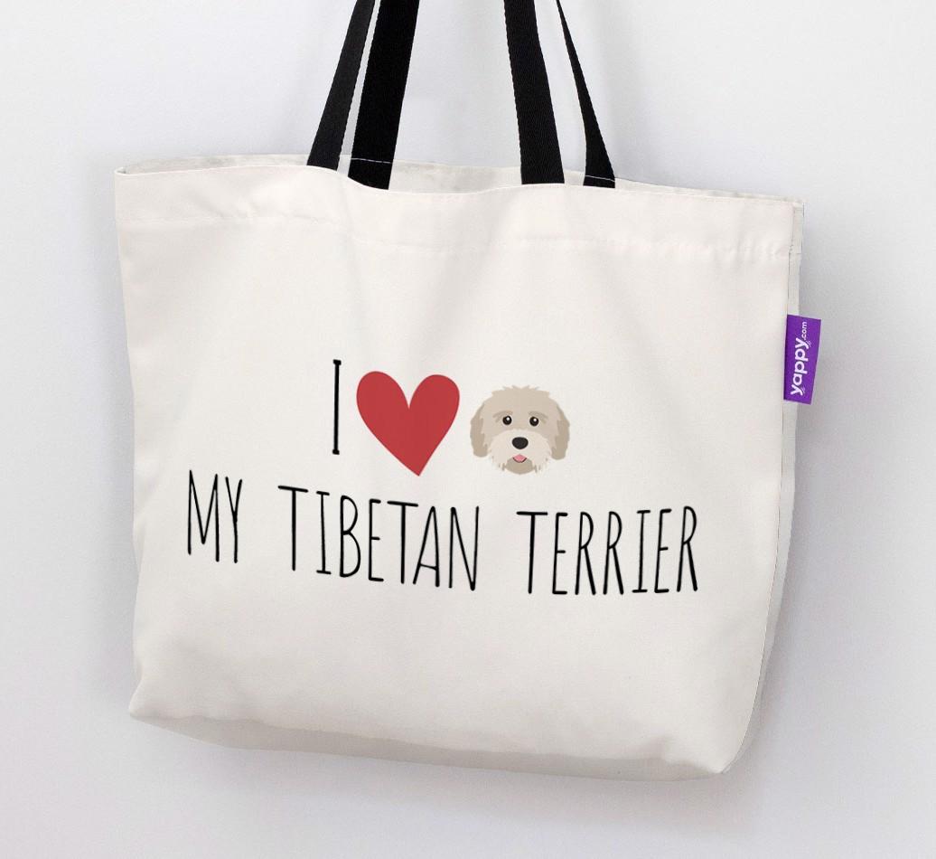 I Love My {breedShortName}: Personalized Canvas Bag