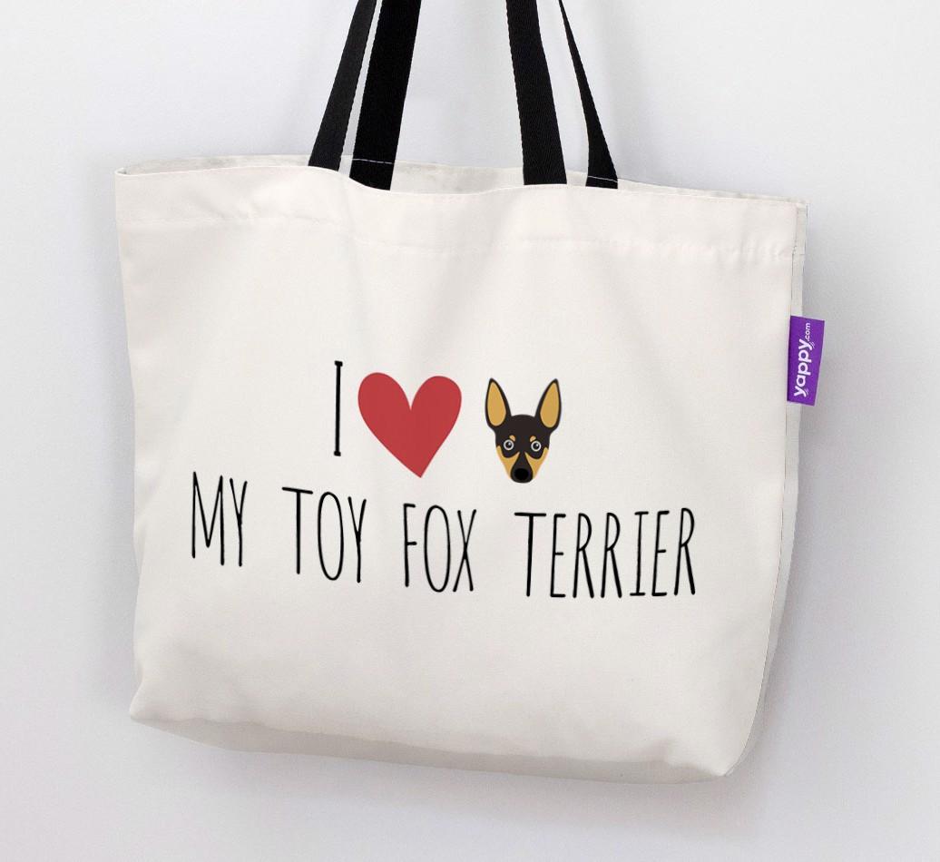 I Love My {breedShortName}: Personalized Canvas Bag