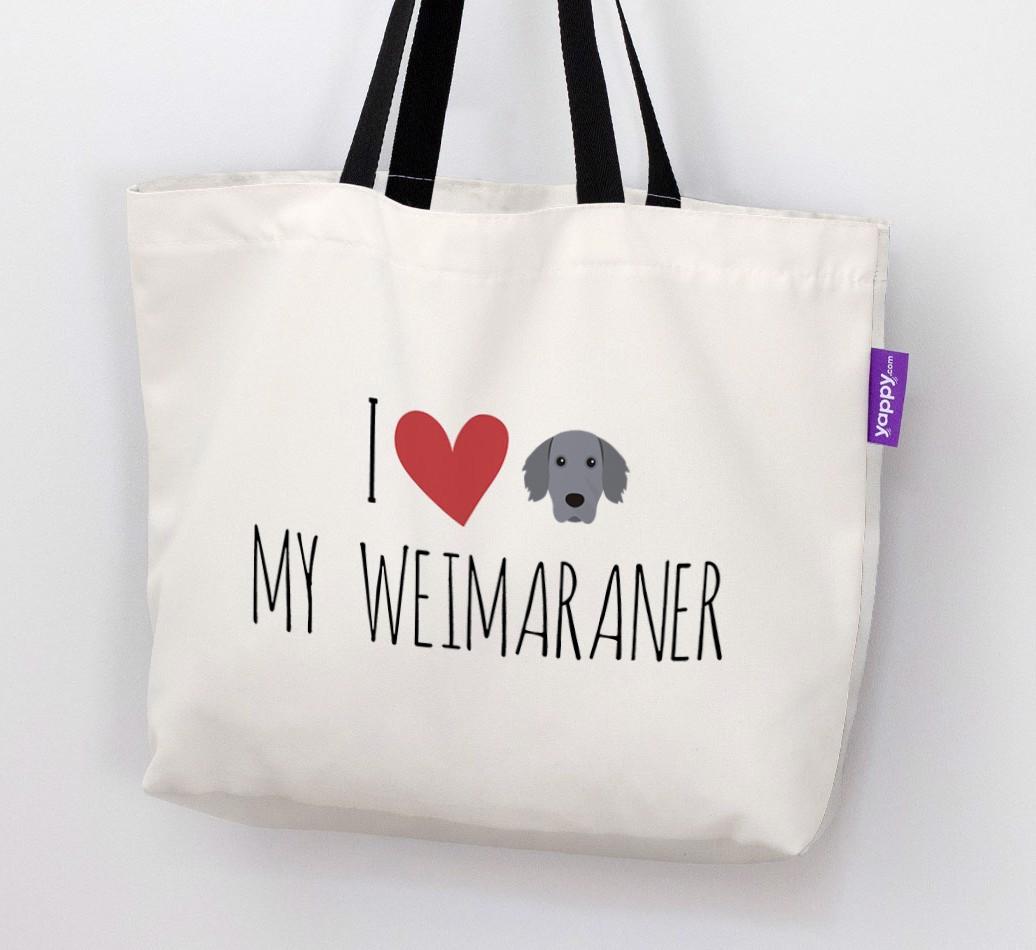 I Love My {breedShortName}: Personalized Canvas Bag