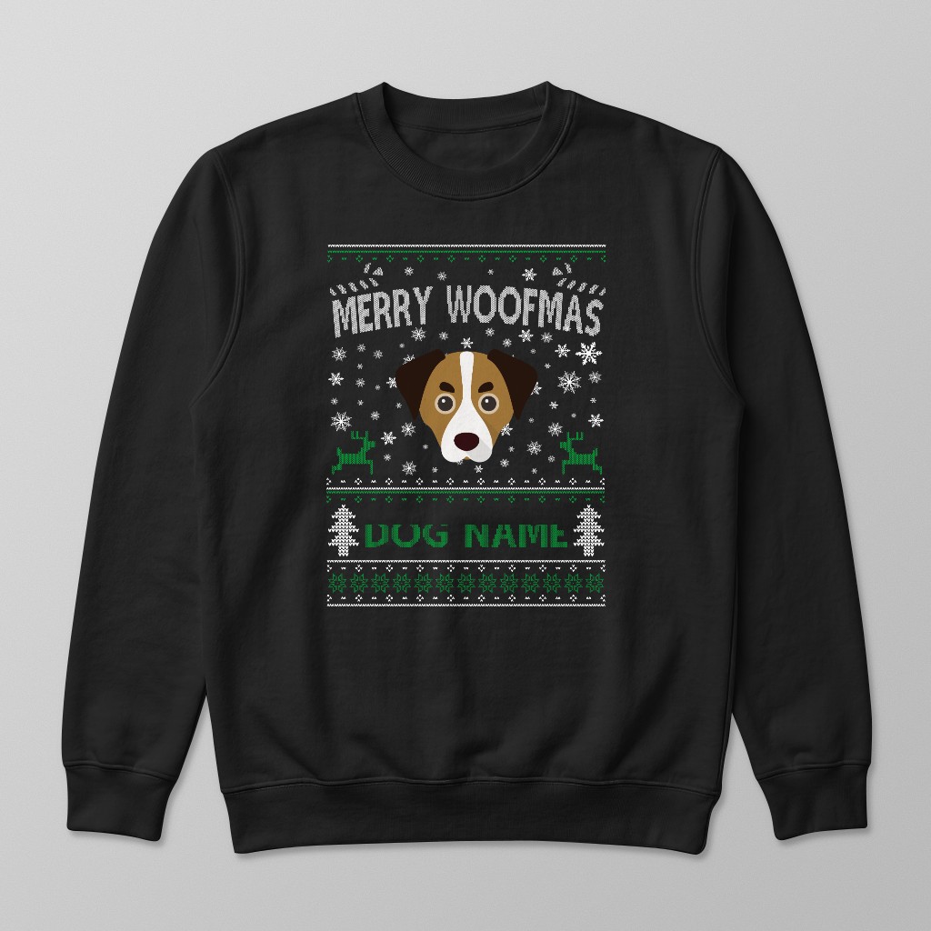 Merry Woofmas: Personalized {breedFullName} Sweatshirt