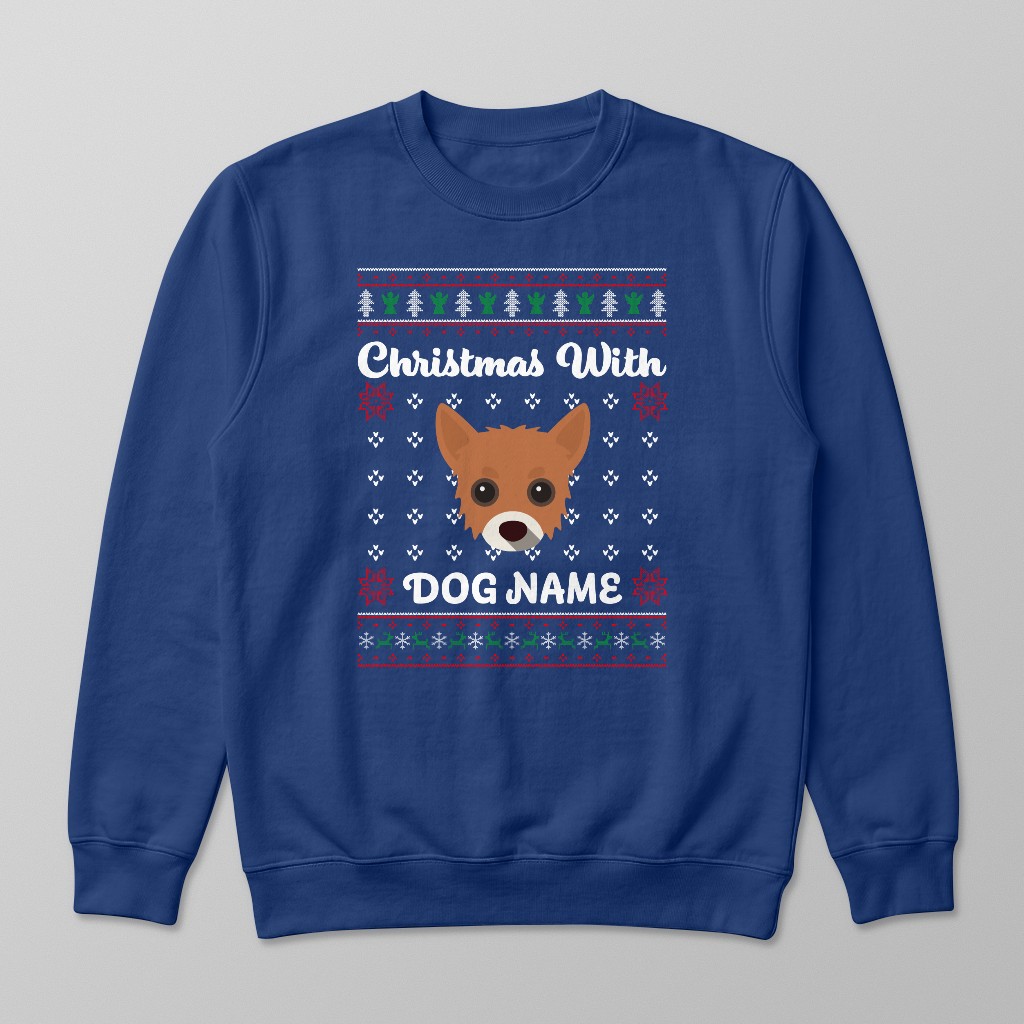 Christmas Knit: Personalised {breedFullName} Sweatshirt