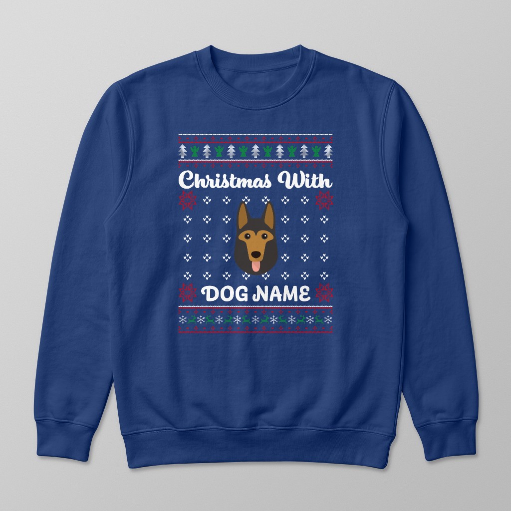 Christmas Knit: Personalised {breedFullName} Sweatshirt