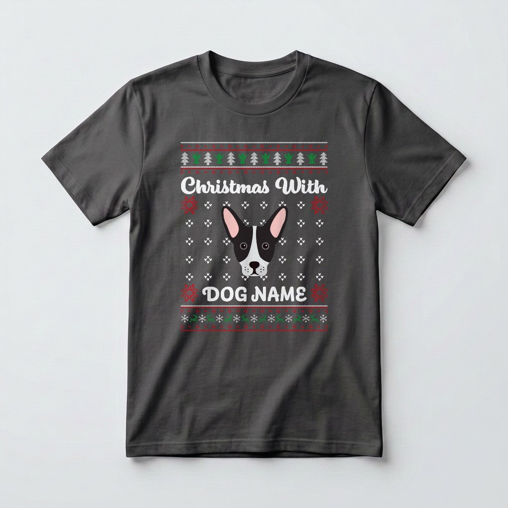 Christmas Knit: Personalised {breedFullName} T-Shirt