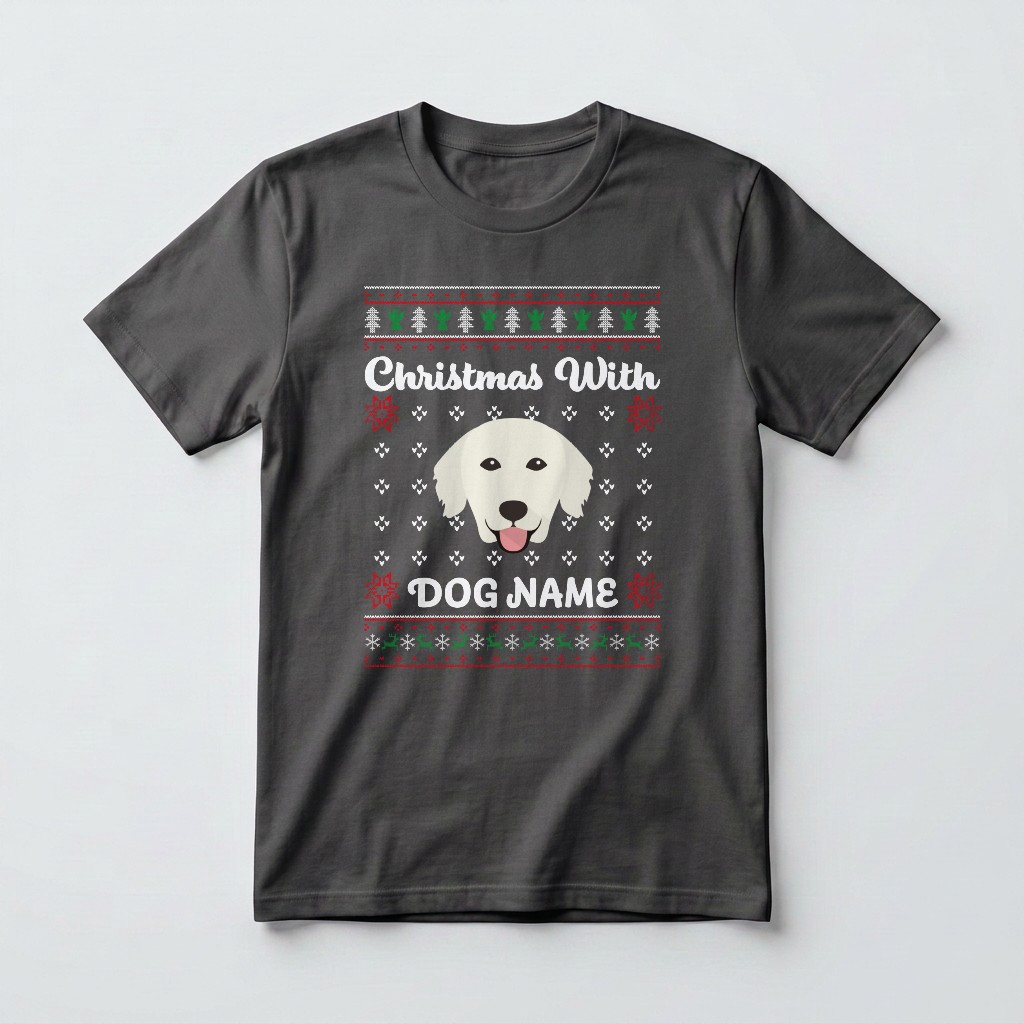 Christmas Knit: Personalised {breedFullName} T-Shirt