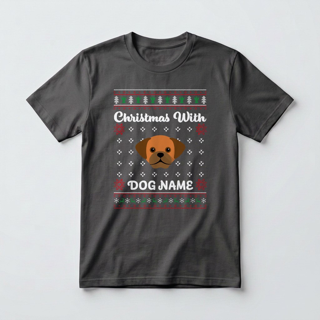 Christmas Knit: Personalised {breedFullName} T-Shirt