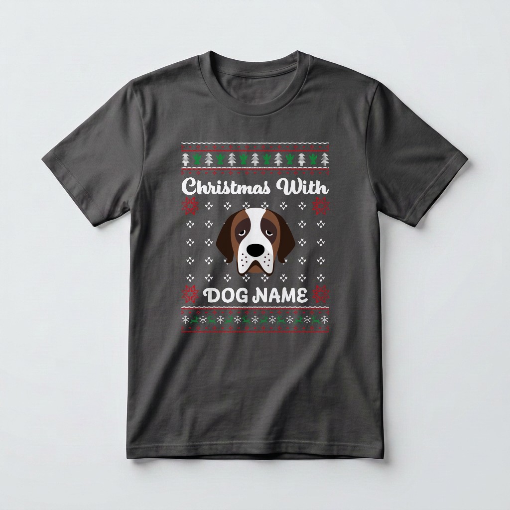 Christmas Knit: Personalised {breedFullName} T-Shirt