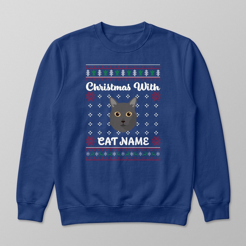 Christmas Knit: Personalised {breedFullName} Sweatshirt