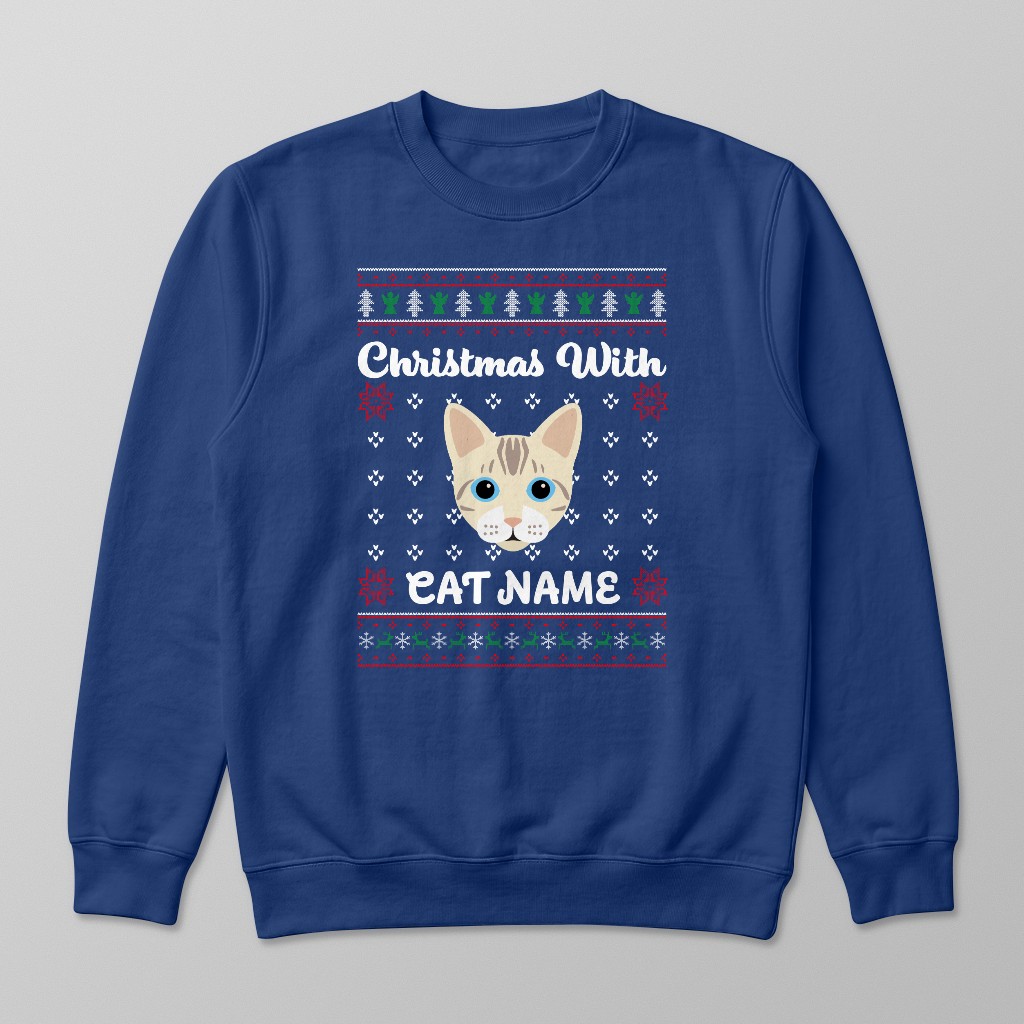 Christmas Knit: Personalised {breedFullName} Sweatshirt