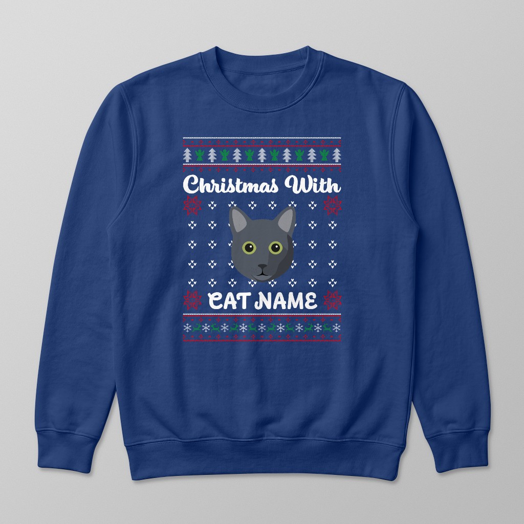 Christmas Knit: Personalized {breedFullName} Sweatshirt