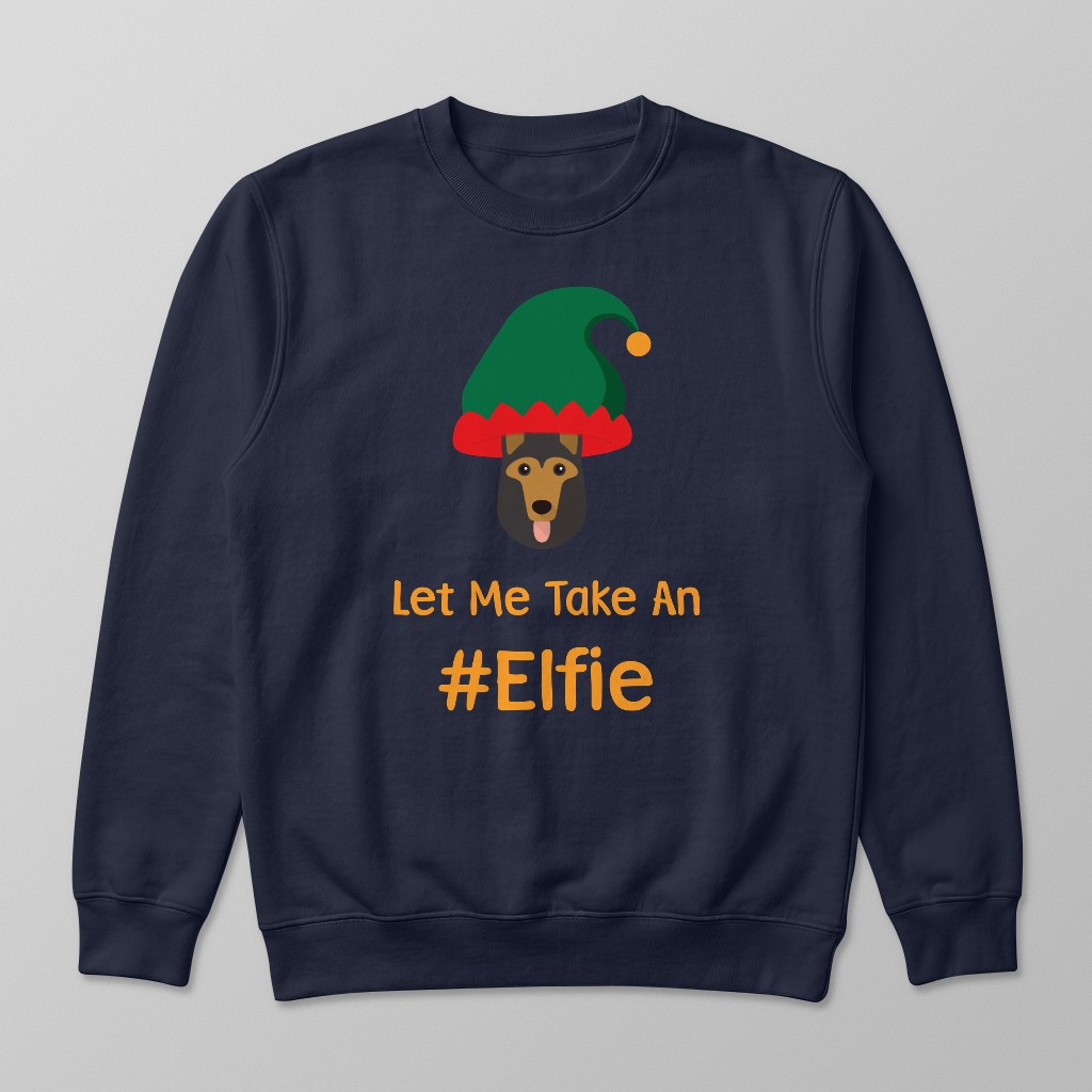 Let Me Take An Elfie: Personalised {breedFullName} Sweatshirt