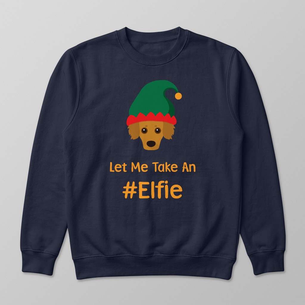 Let Me Take An Elfie: Personalised {breedFullName} Sweatshirt