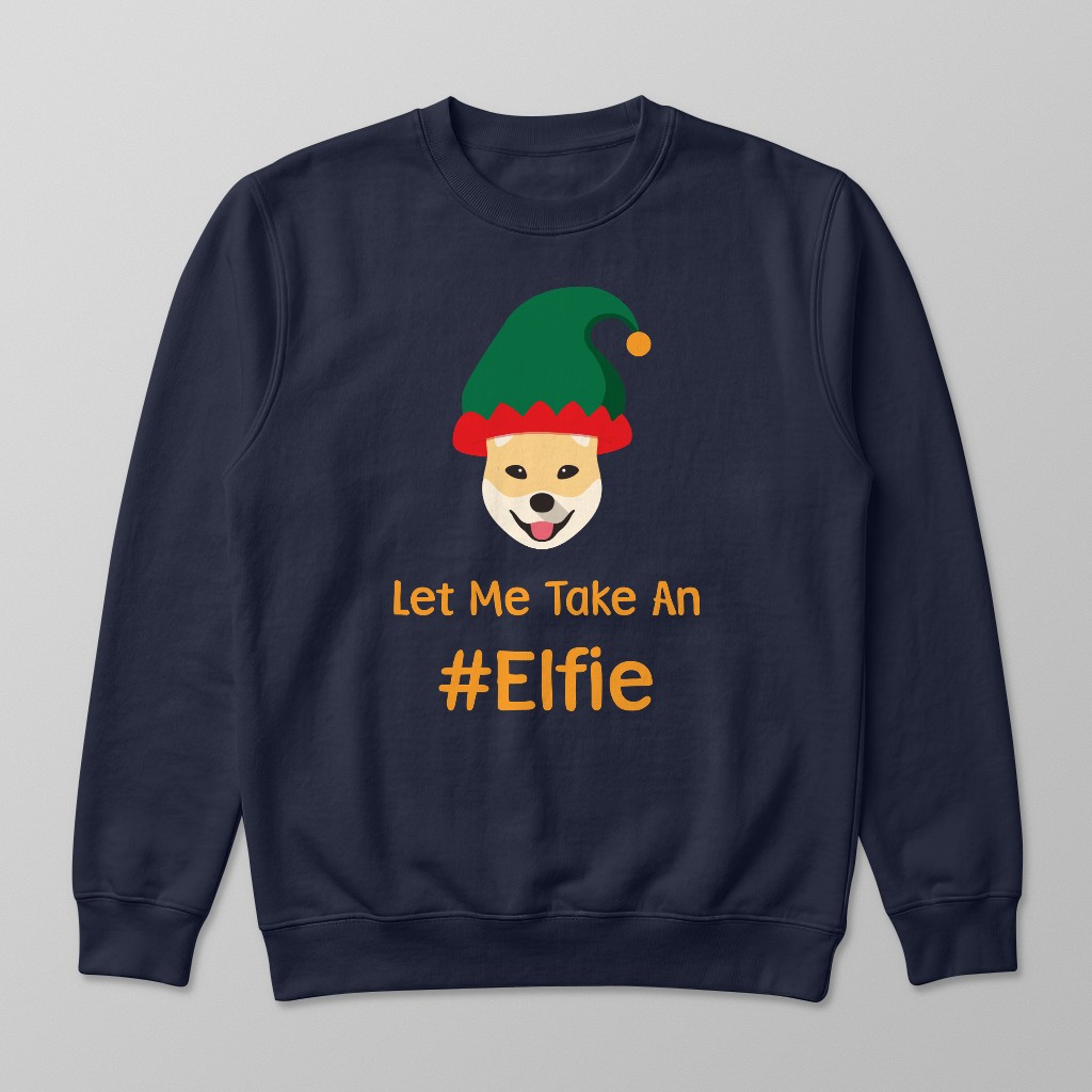 Let Me Take An Elfie: Personalised {breedFullName} Sweatshirt