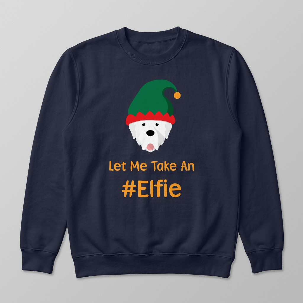 Let Me Take An Elfie: Personalised {breedFullName} Sweatshirt