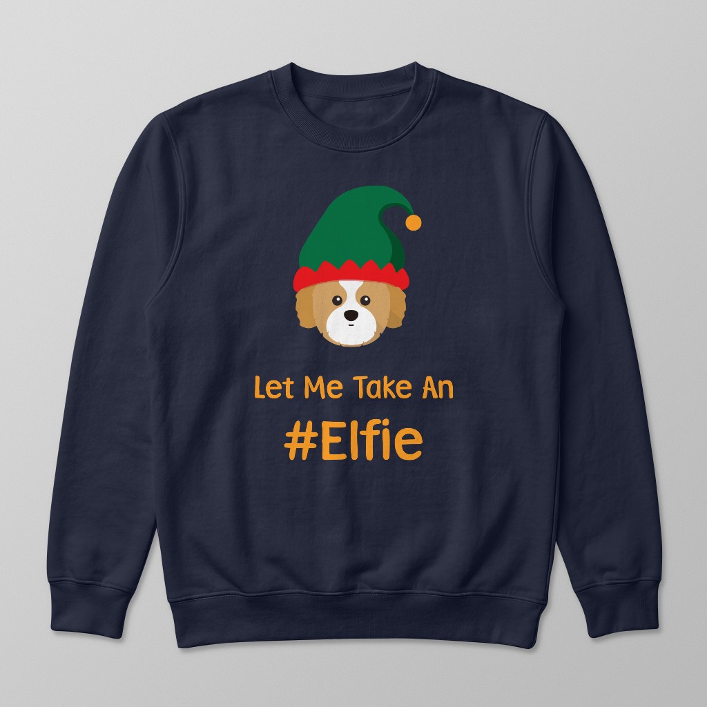 Let Me Take An Elfie: Personalised {breedFullName} Sweatshirt