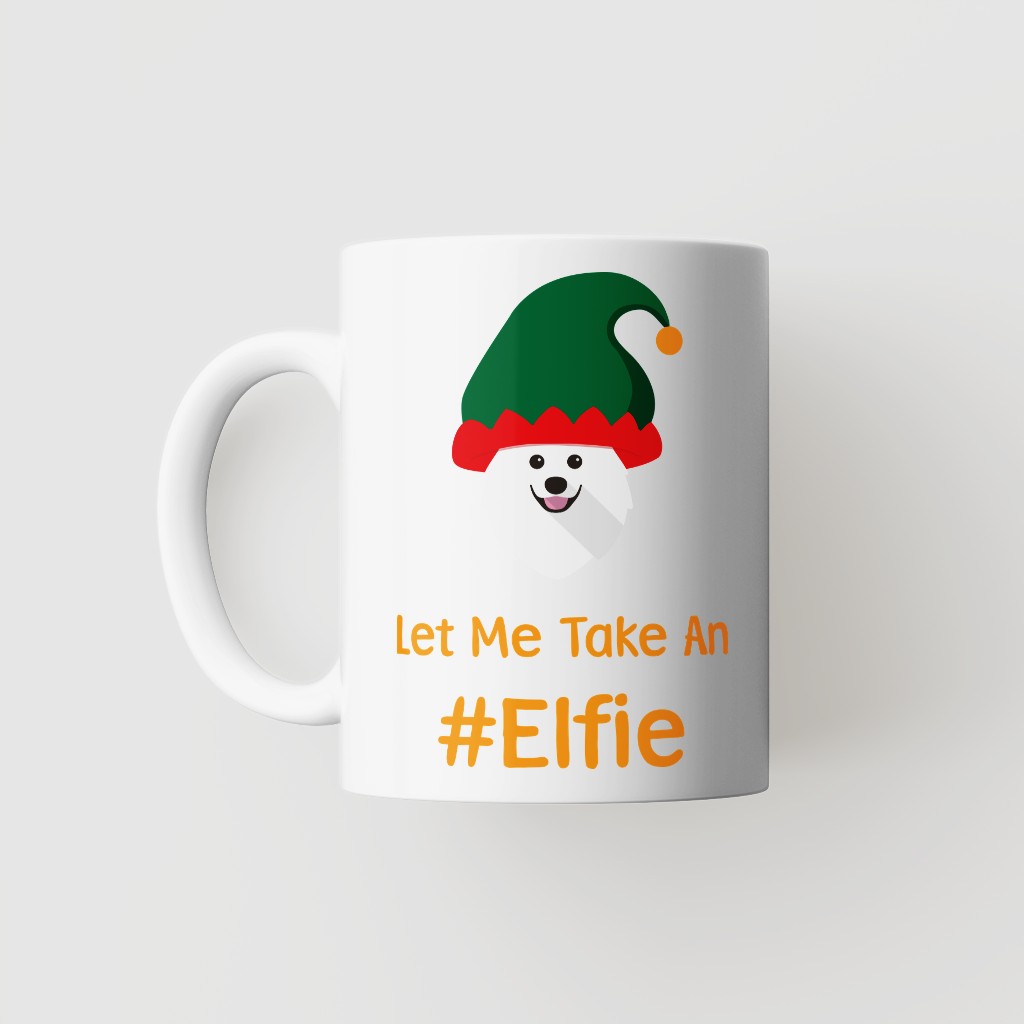 Let Me Take An Elfie: Personalised {breedFullName} Mug