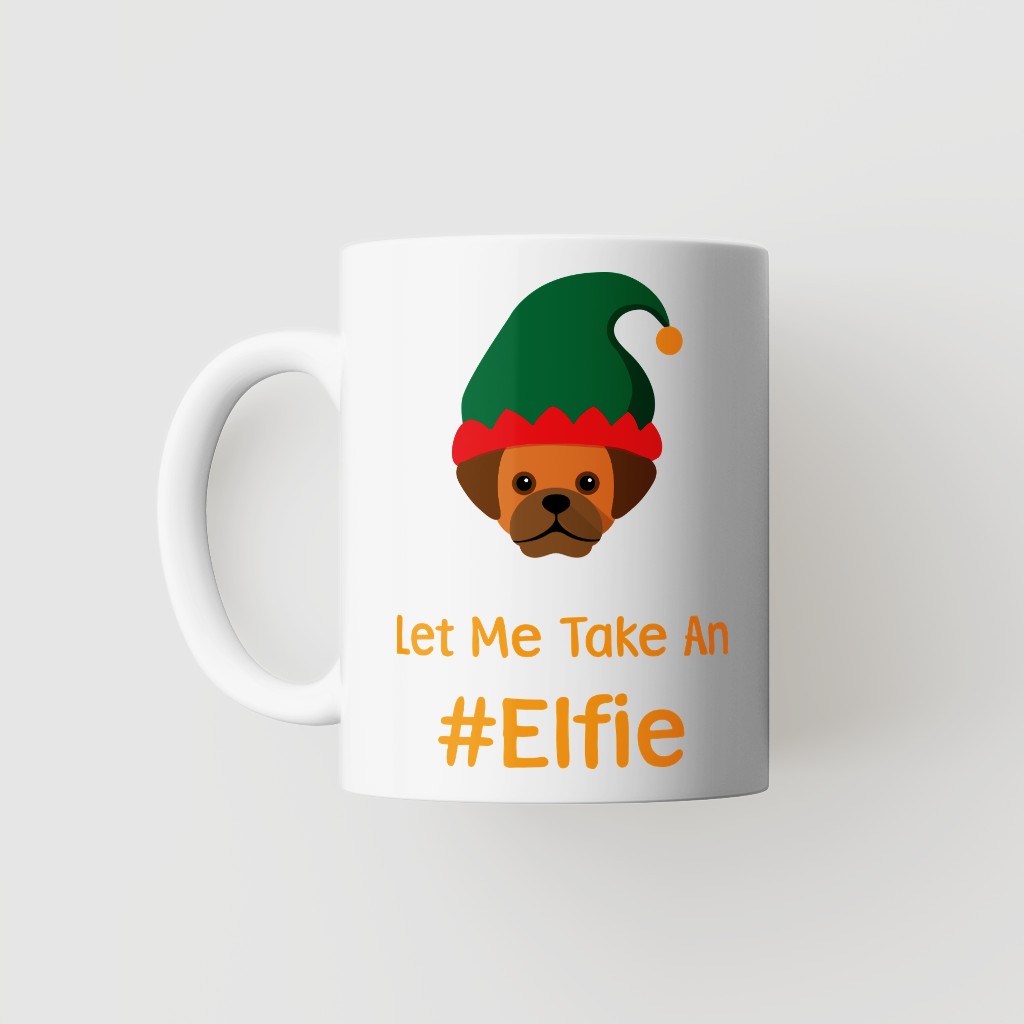 Let Me Take An Elfie: Personalised {breedFullName} Mug