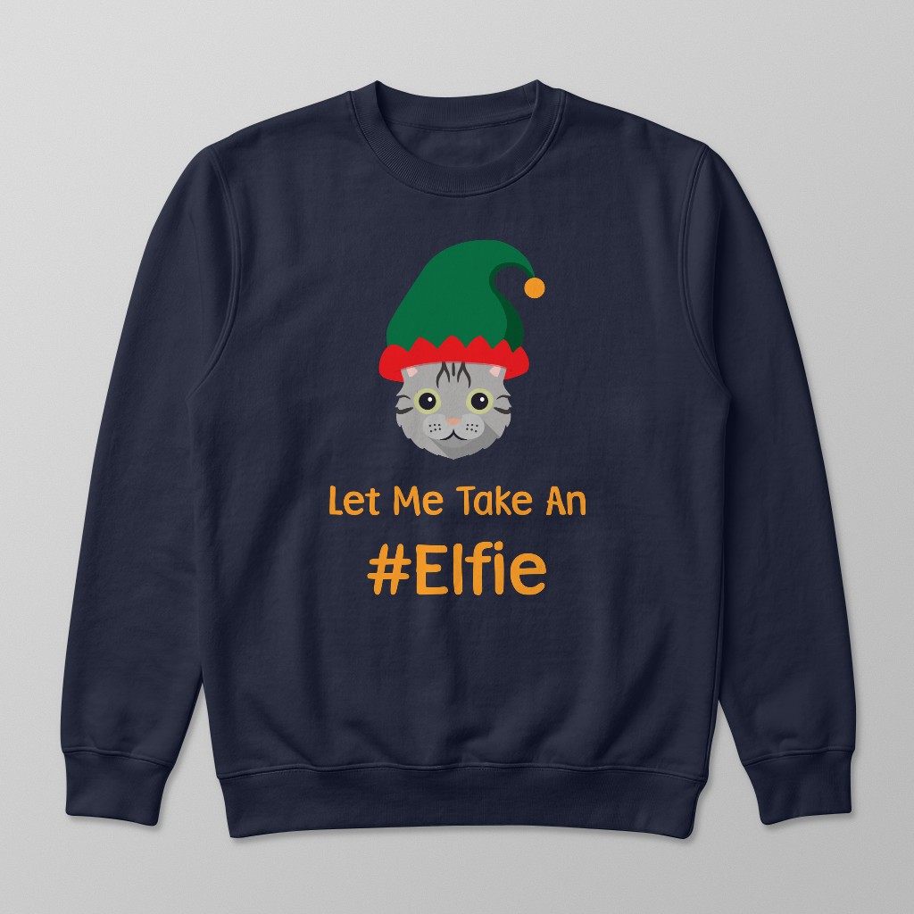 Let Me Take An Elfie: Personalised {breedFullName} Sweatshirt