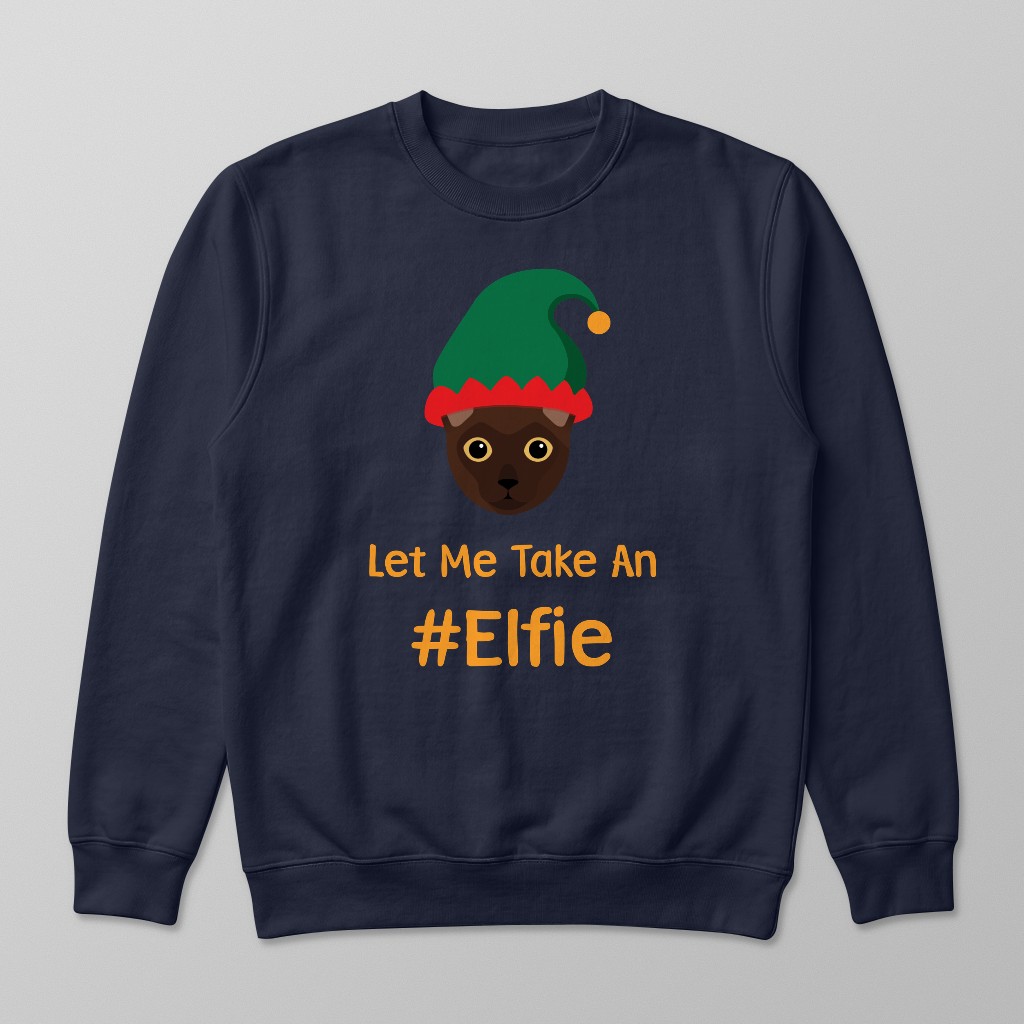 Let Me Take An Elfie: Personalised {breedFullName} Sweatshirt