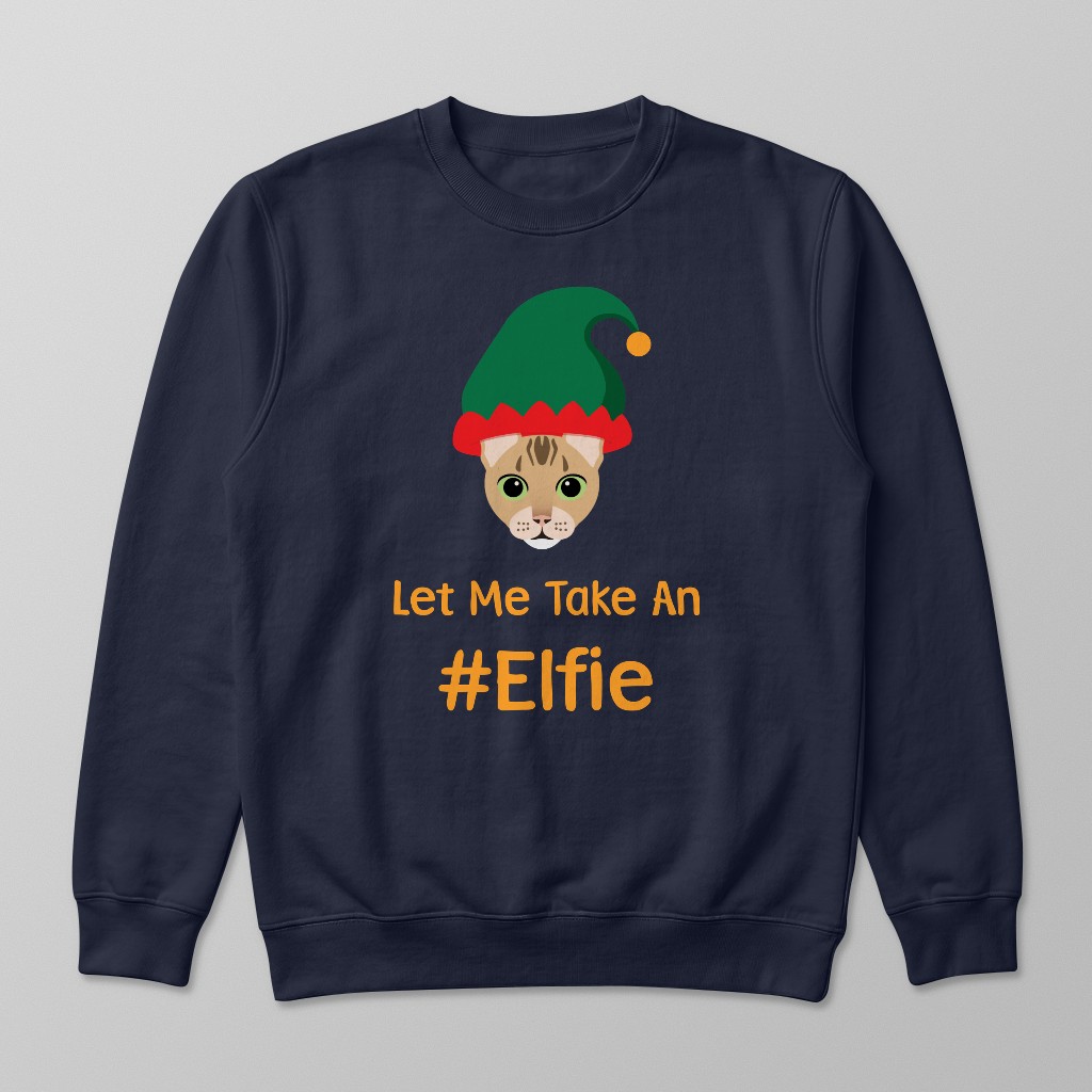 Let Me Take An Elfie: Personalised {breedFullName} Sweatshirt