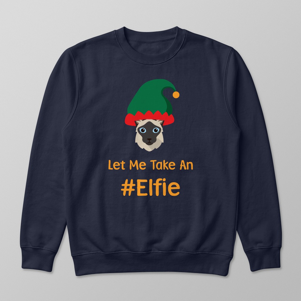 Let Me Take An Elfie: Personalised {breedFullName} Sweatshirt