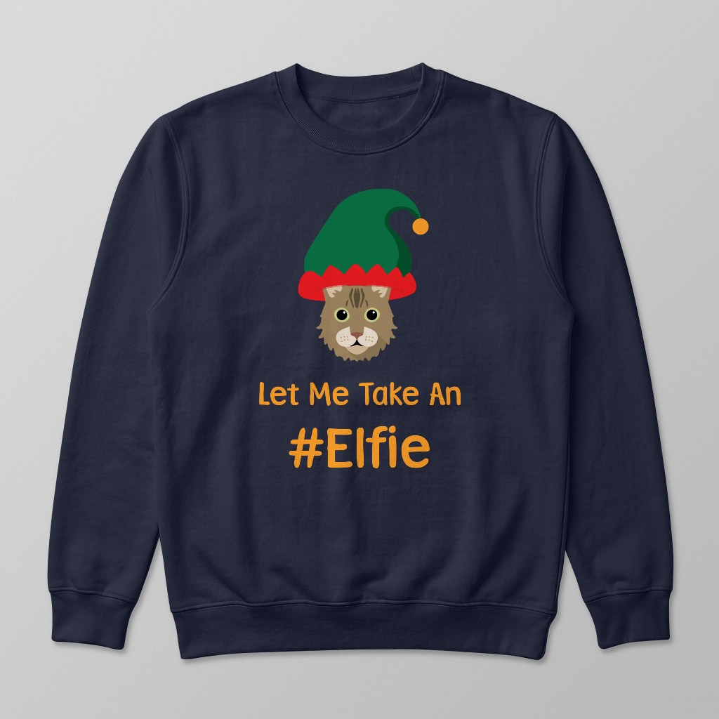 Let Me Take An Elfie: Personalised {breedFullName} Sweatshirt
