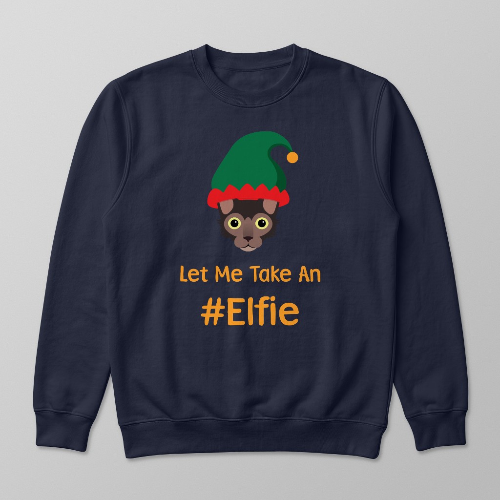 Let Me Take An Elfie: Personalised {breedFullName} Sweatshirt